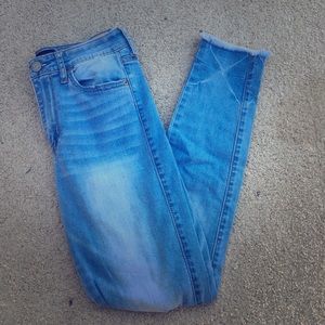 High-Waisted Medium Wash Jeggings